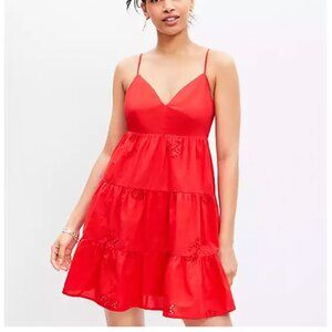 Tropical Eyelet Strappy Swing Dress